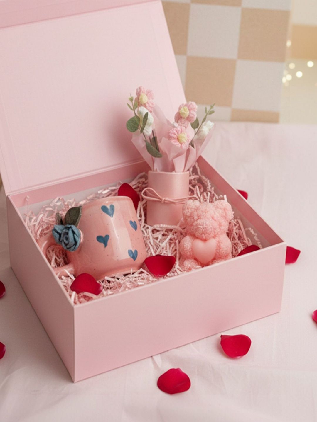 Special You 3Pcs Pink & Green Valentines Couple Gifting Sets For Wife