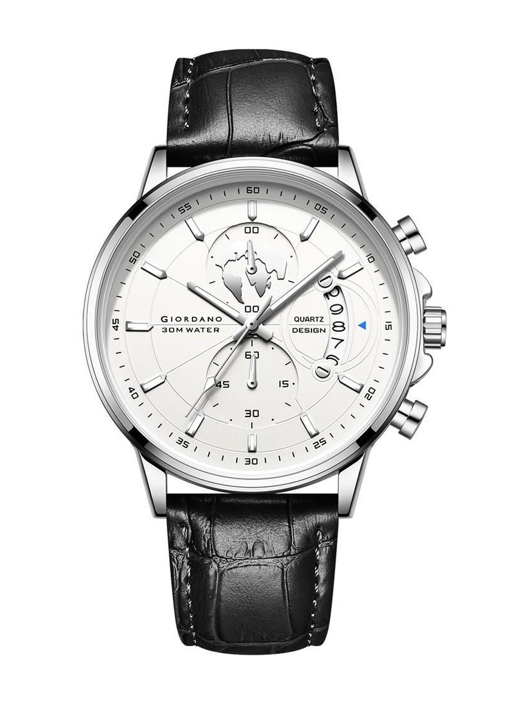 Buy GIORDANO Men Dial & Leather Straps Analogue Chronograph Watch