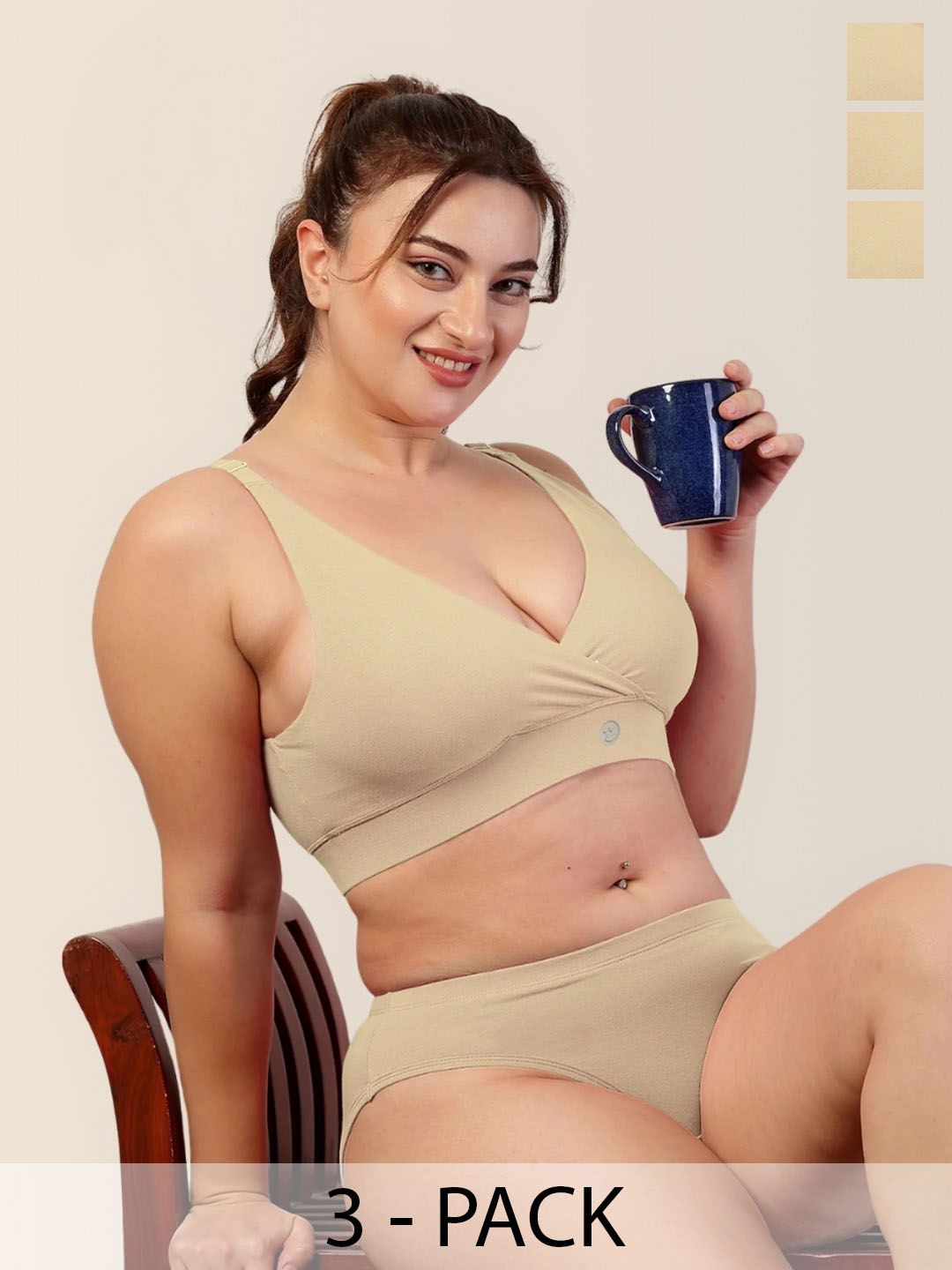 House Of Zelena Pack Of 3 Full Coverage Maternity Nursing Bra