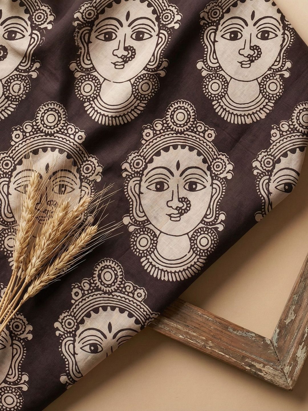 The Weaave Traveller Kalamkari Printed Pure Cotton Unstitched Kurta Fabric