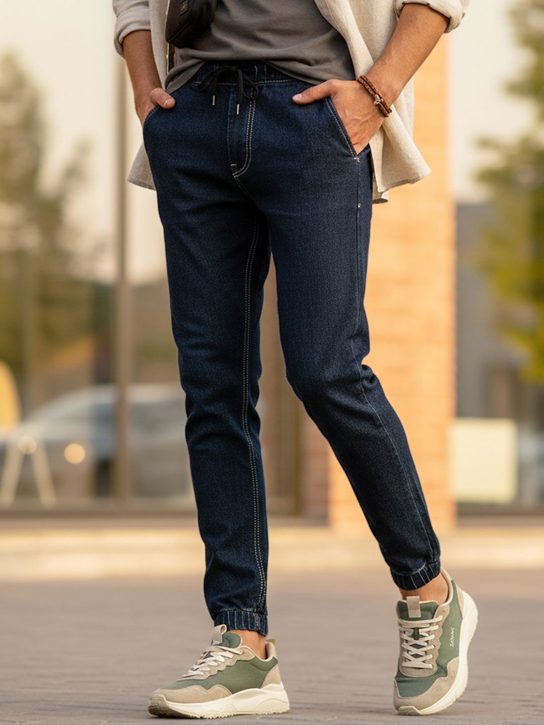 Urbano Fashion Men Blue Slim Fit Mid-Rise Clean Look Stretchable Jeans