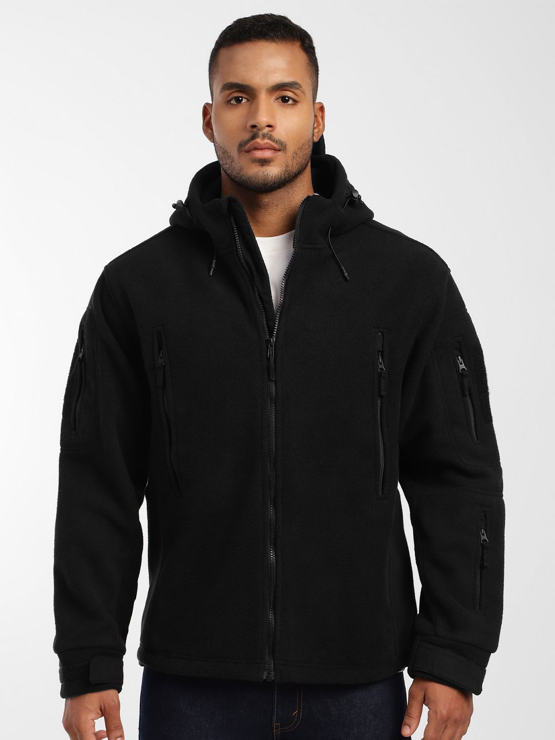 MOUNTMILLER Men's 10 Zip Outpost Superbond Tactical Windproof Fleece Jacket