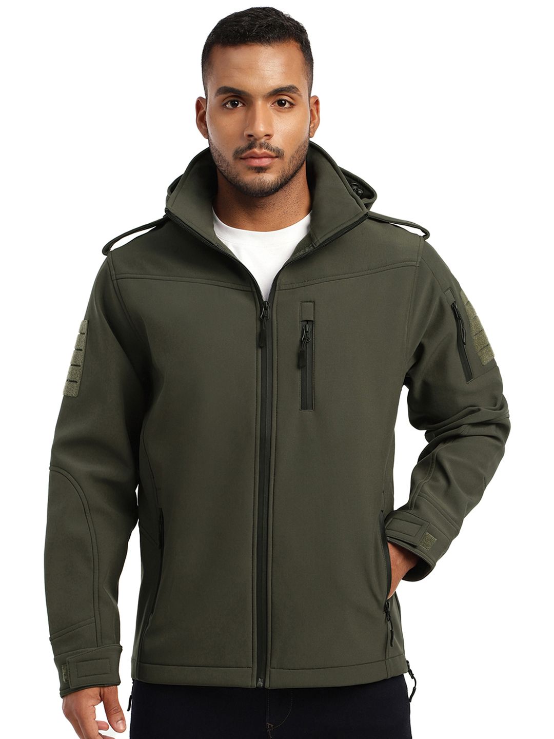MOUNTMILLER Men's Full Sleeve Hooded Neck Falcon X9 Ripstop Lycra Jacket