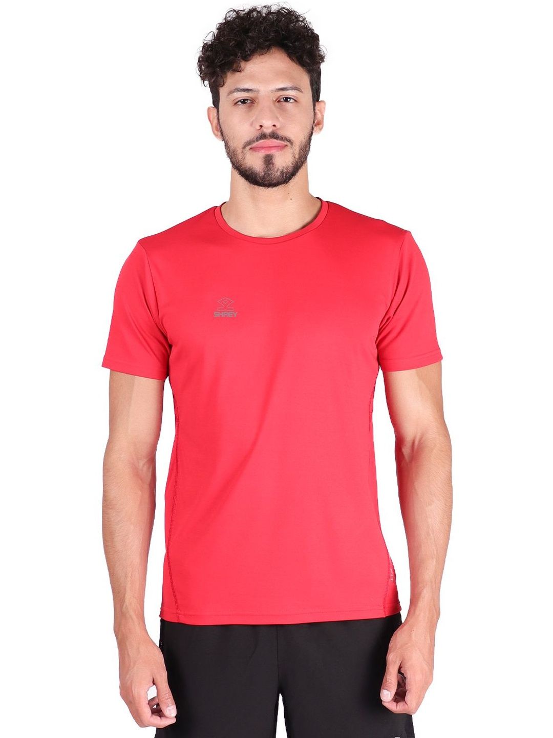 Shrey Men Brand Logo T-shirt