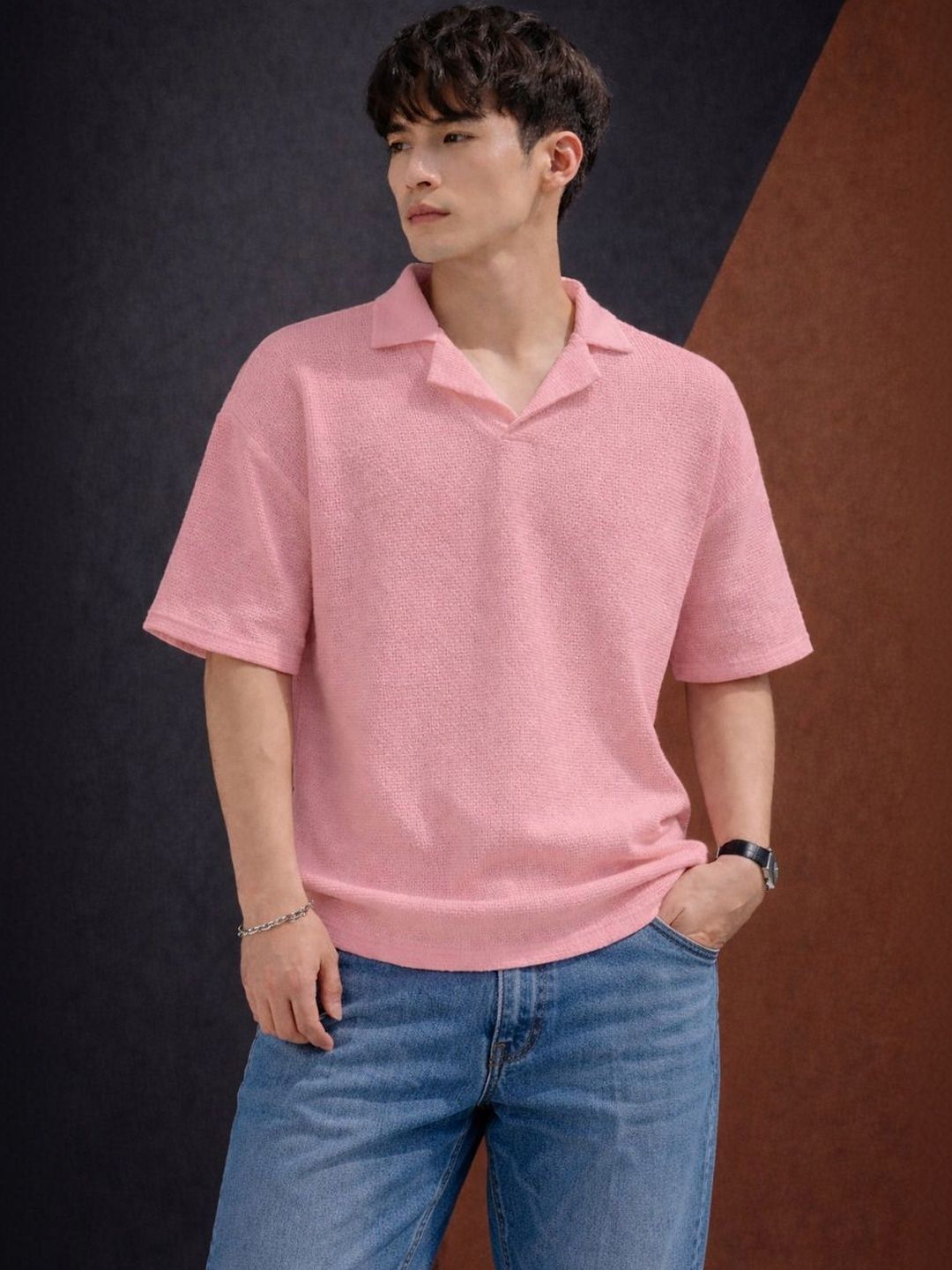 RAHI TRENDZ Men Polo Collar Woollen T-shirt