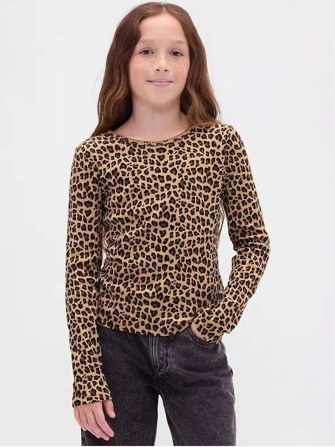 GAP Printed Cotton Round Neck Regular Tops