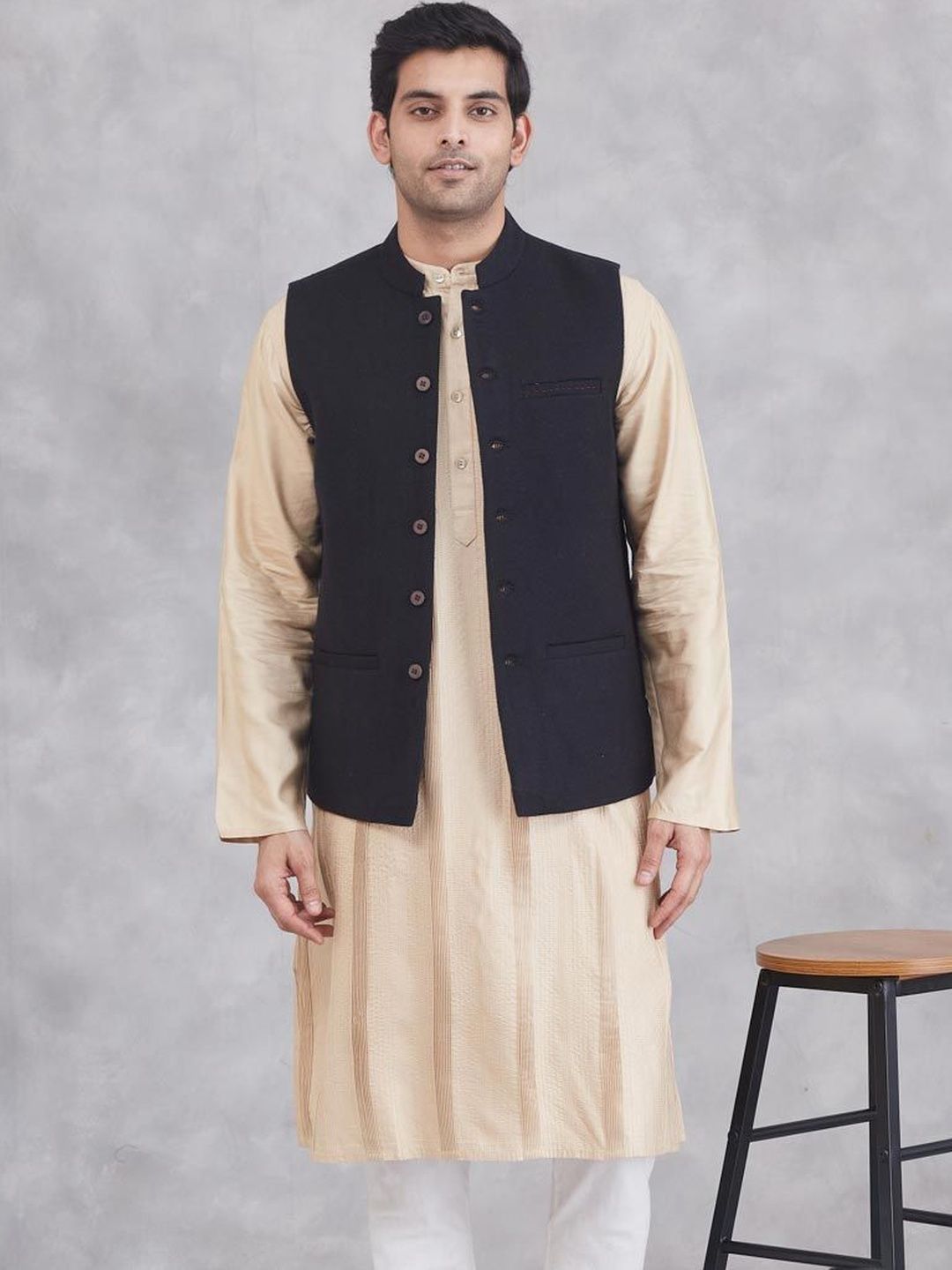 Fabindia Mandarin Collared Nehru Jackets