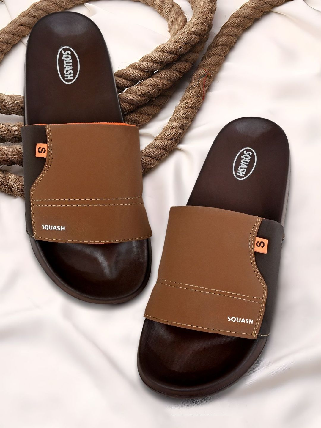 SQUASH Men Colourblocked Sliders