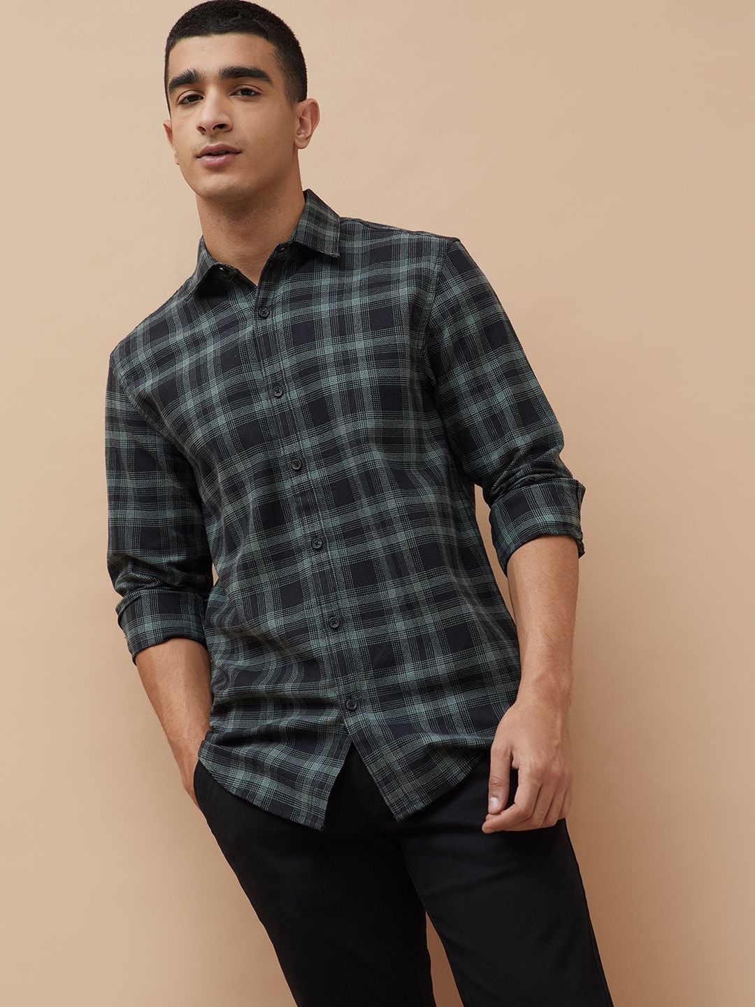Fame Forever by Lifestyle Men Checked Casual Shirt