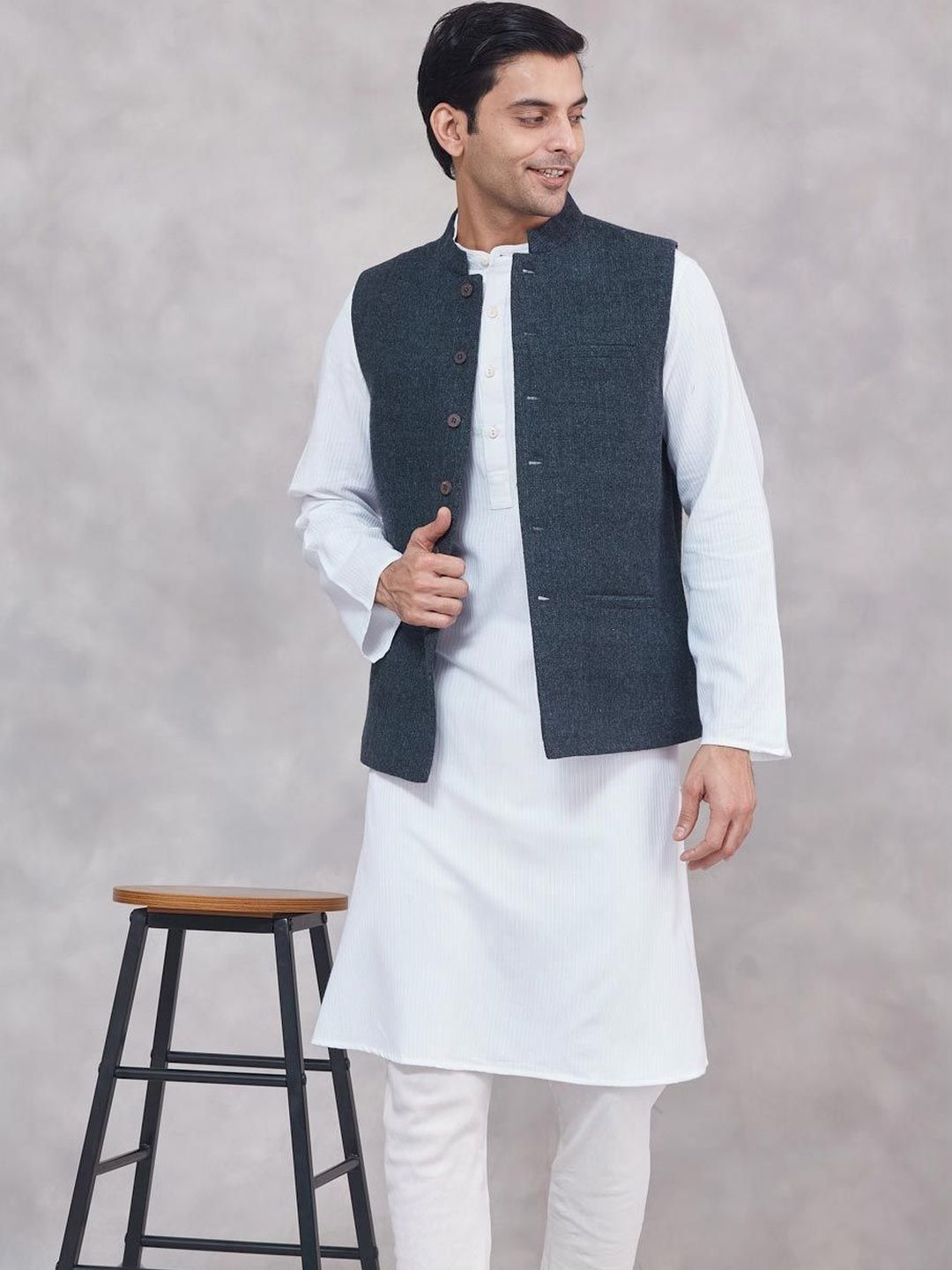 Fabindia Mandarin Collared Nehru Jackets