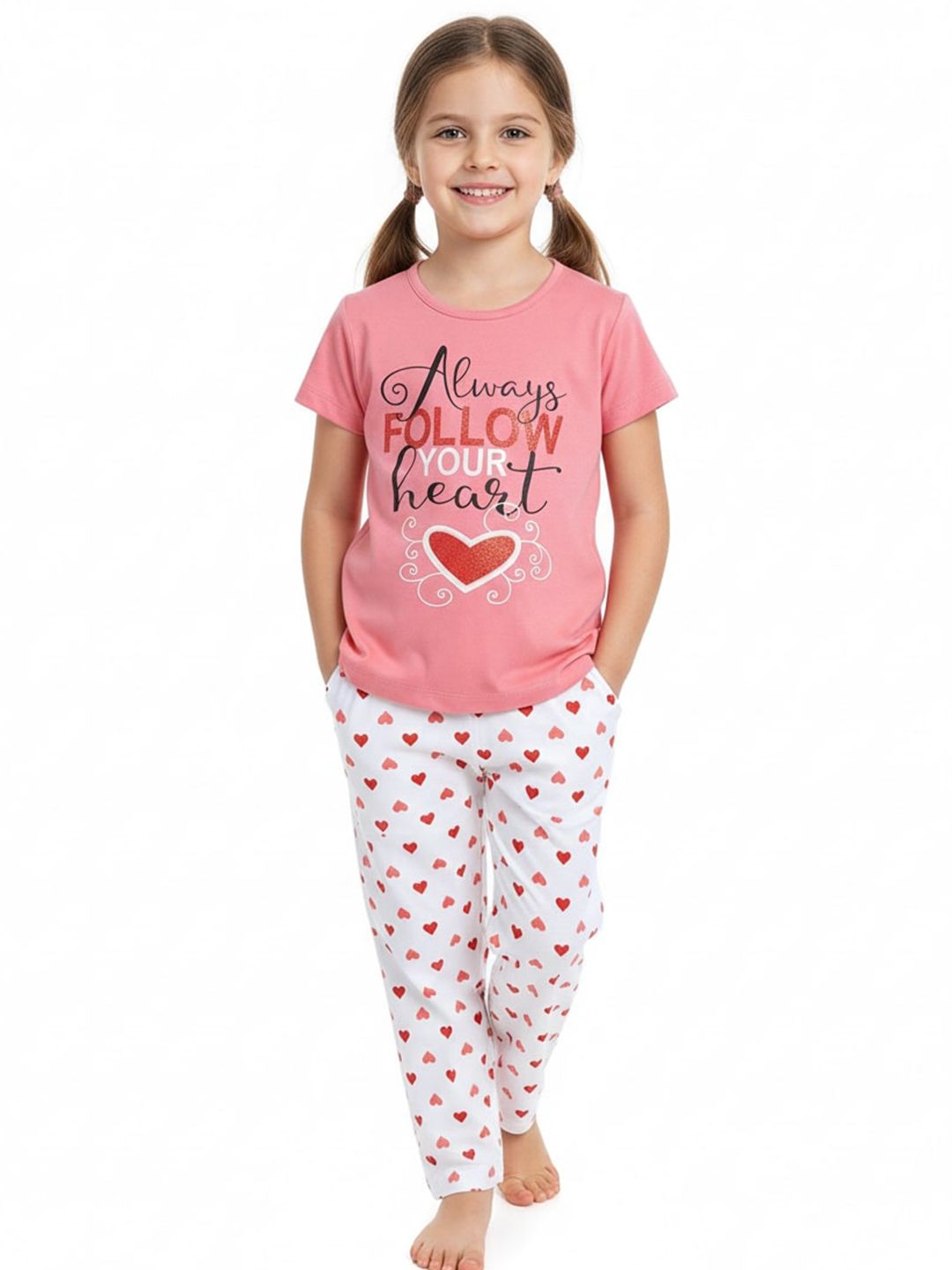 Todd N Teen Girls Black Printed Night suit
