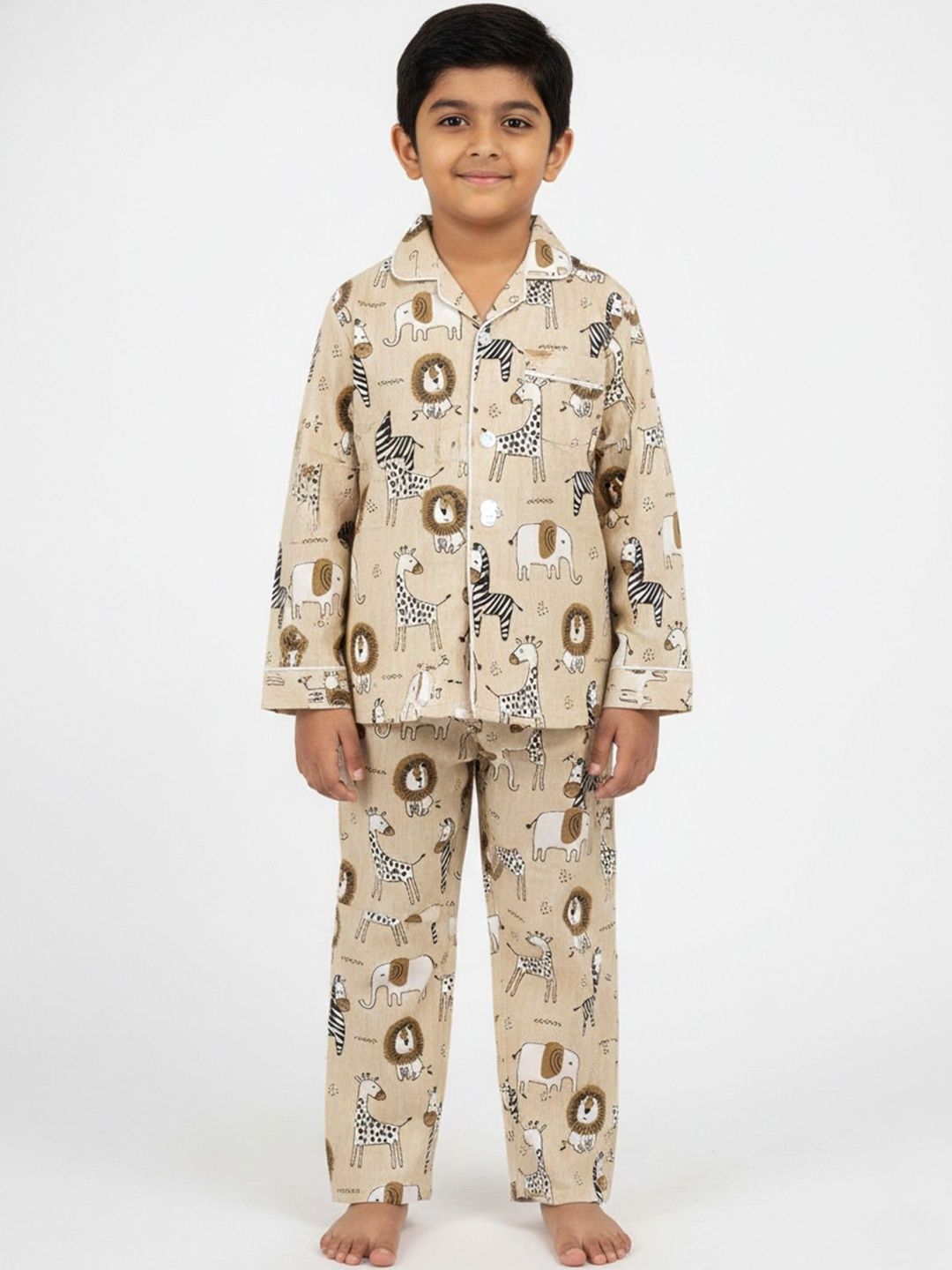 THE WEAVERS SHOP BY RAAVI Boys Printed Night suit