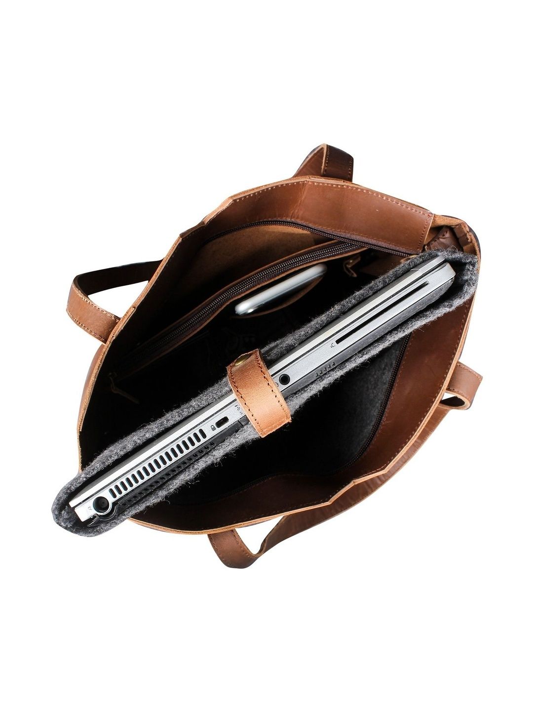 Buy the leather warehouse Leather Structured Tote Bag - Handbags