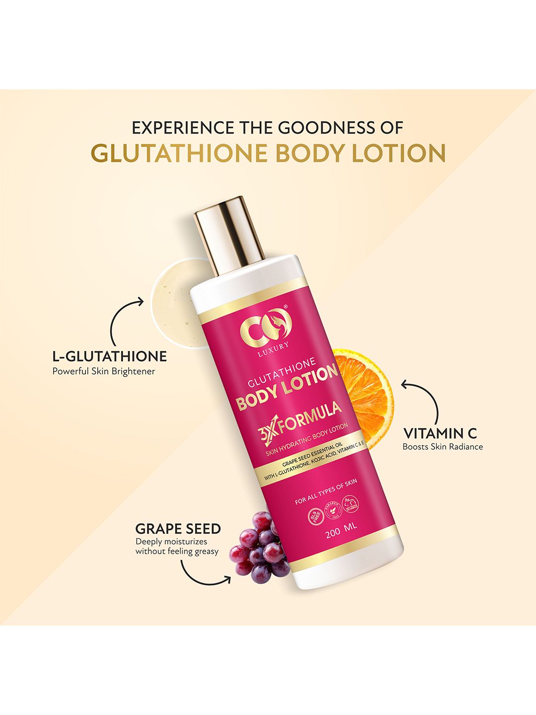 glutathione lightening body lotion with kojic acid and egg yolk Customize Lightening Body Lotion with Glutathione & Kojic Acid for African  Skin main image 1