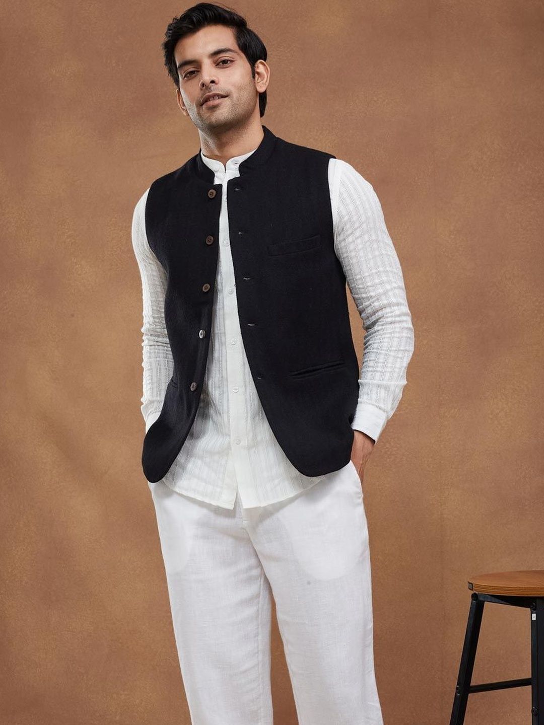 Fabindia Mandarin Collared Nehru Jackets