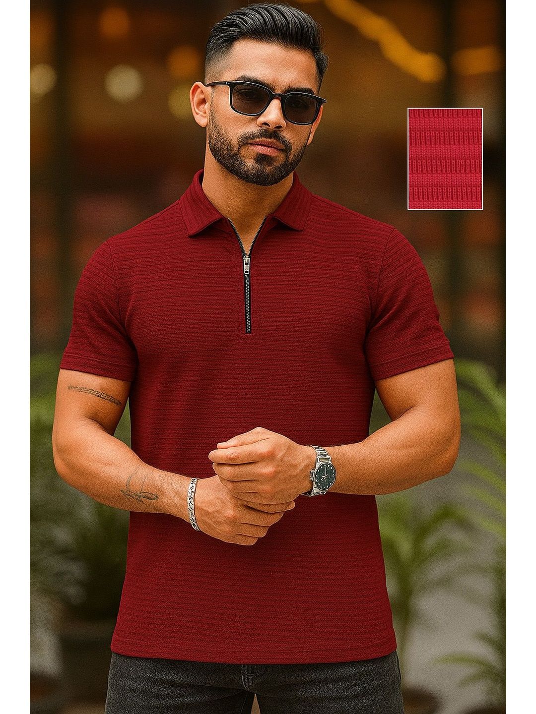 Style Go Men Polo Collar T-shirt