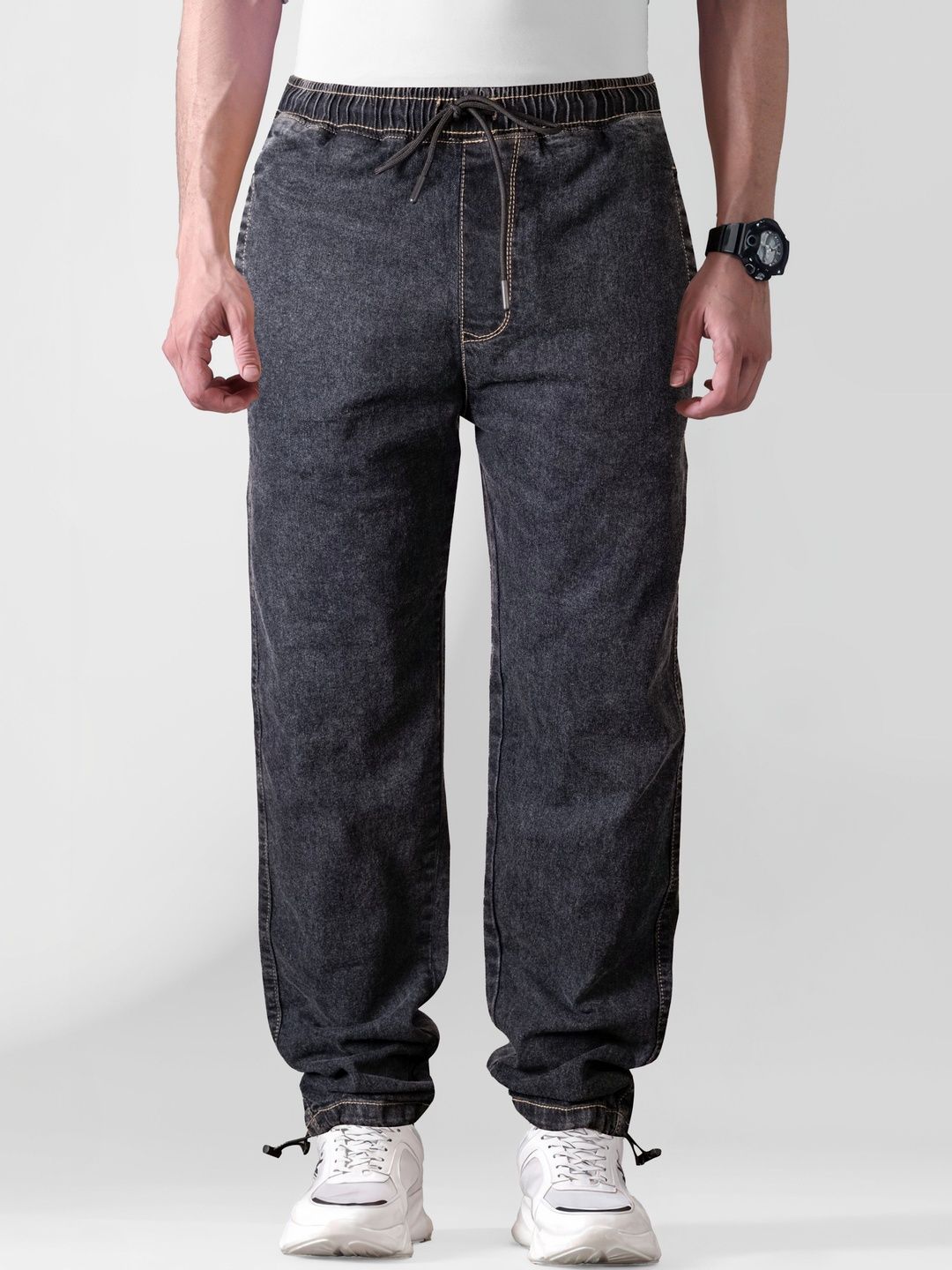 RIG BONE Men Loose Mid-Rise Light Fade Stretchable Jeans