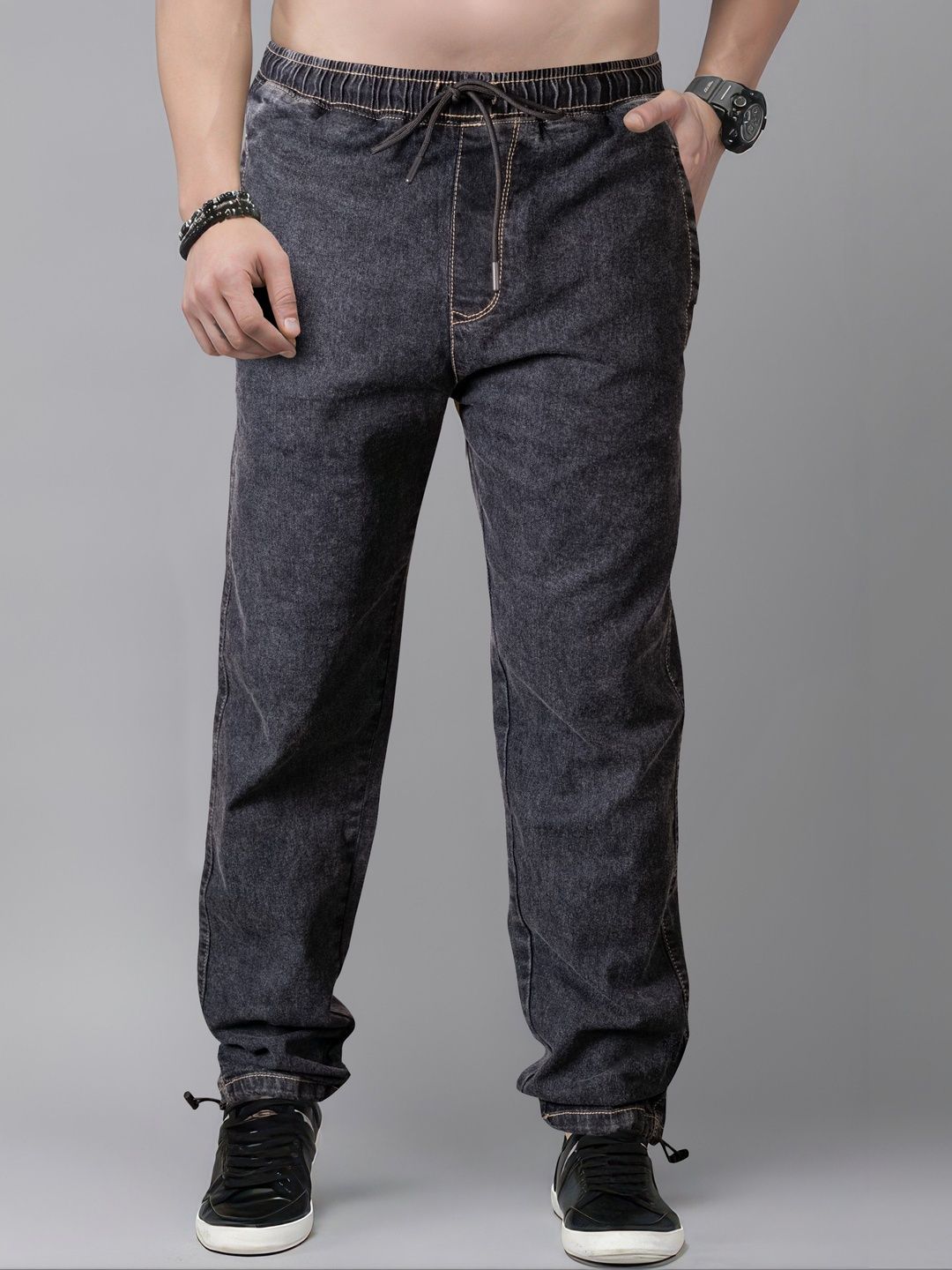 RIG BONE Men Loose Mid-Rise Light Fade Stretchable Jeans