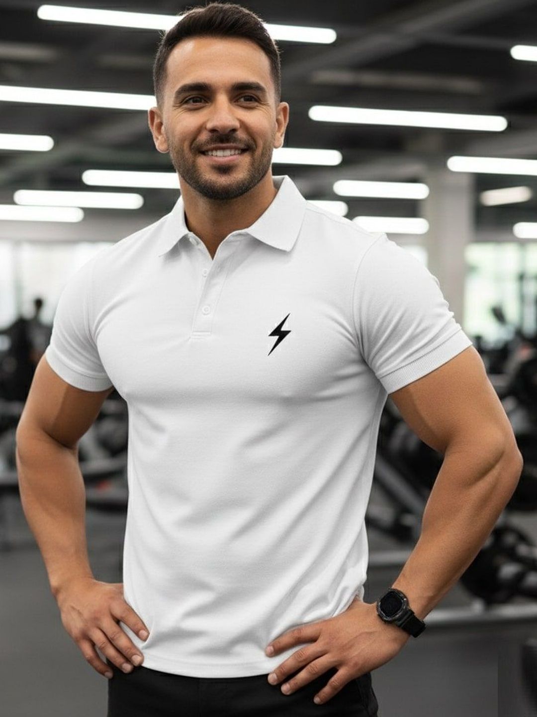 SZN Men Printed Polo Collar T-shirt