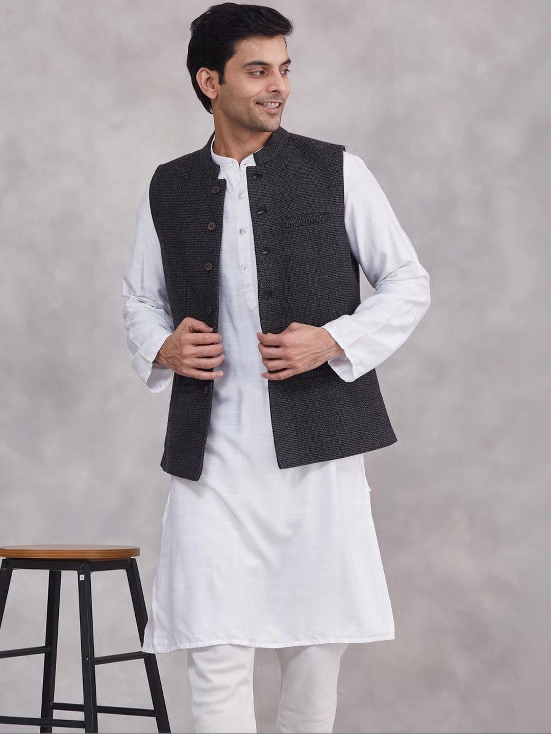 Fabindia Mandarin Collared Nehru Jackets