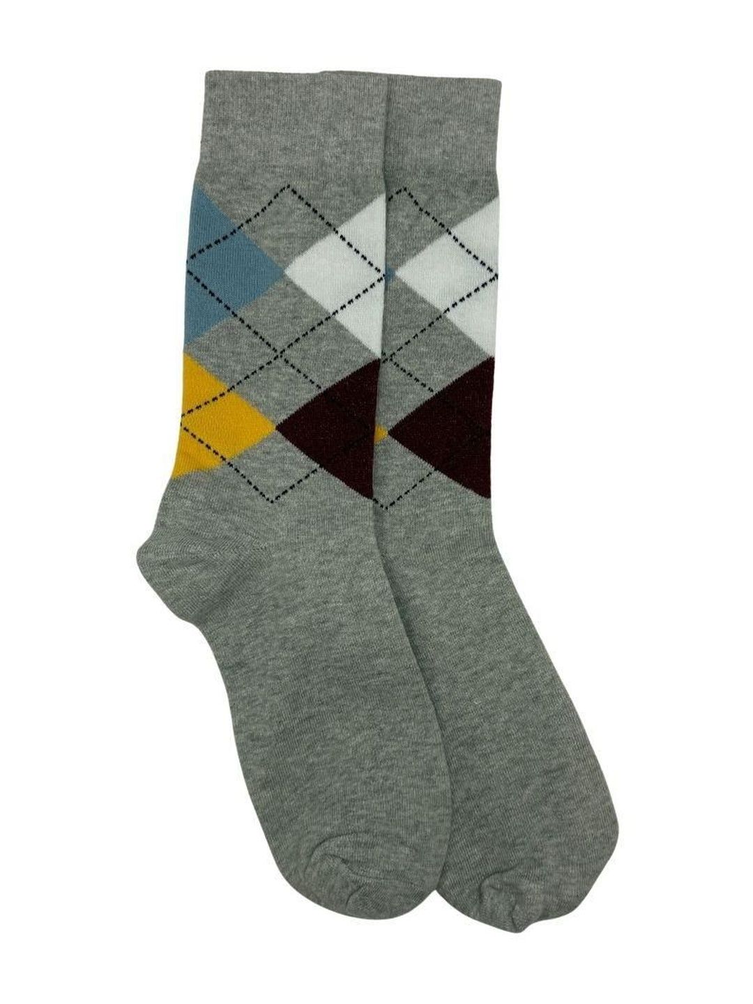 The Tie Hub Patterned Cotton Calf Length Socks