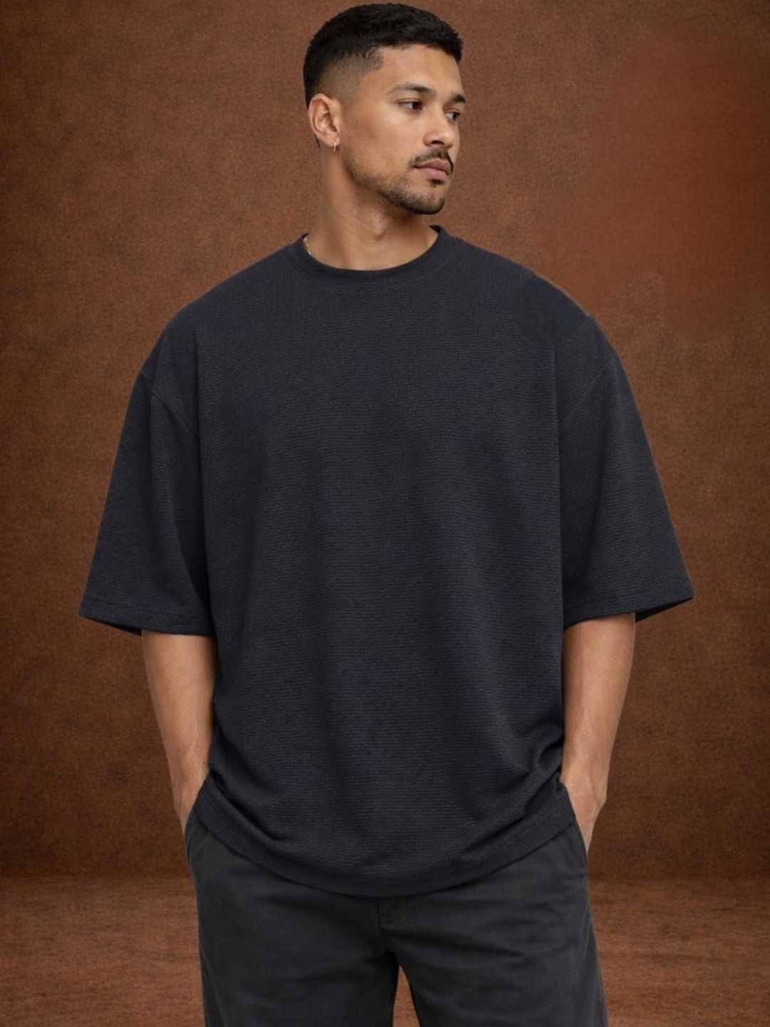 DAMN GUD DG Men Drop-Shoulder Sleeves T-shirt