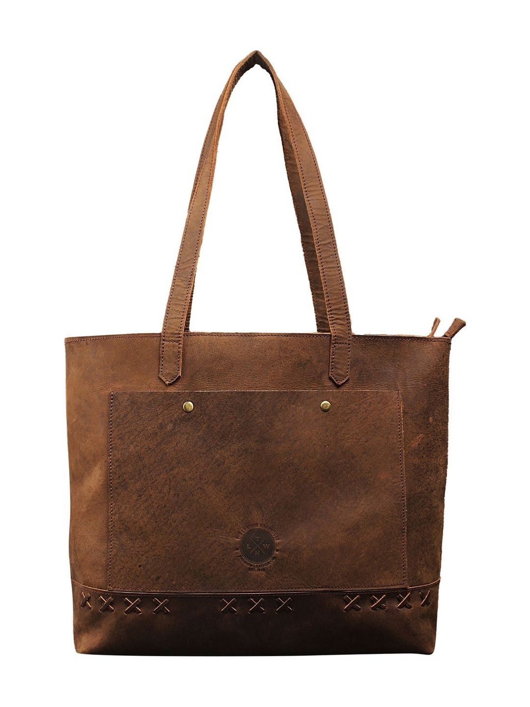 Buy the leather warehouse Leather Structured Tote Bag - Handbags