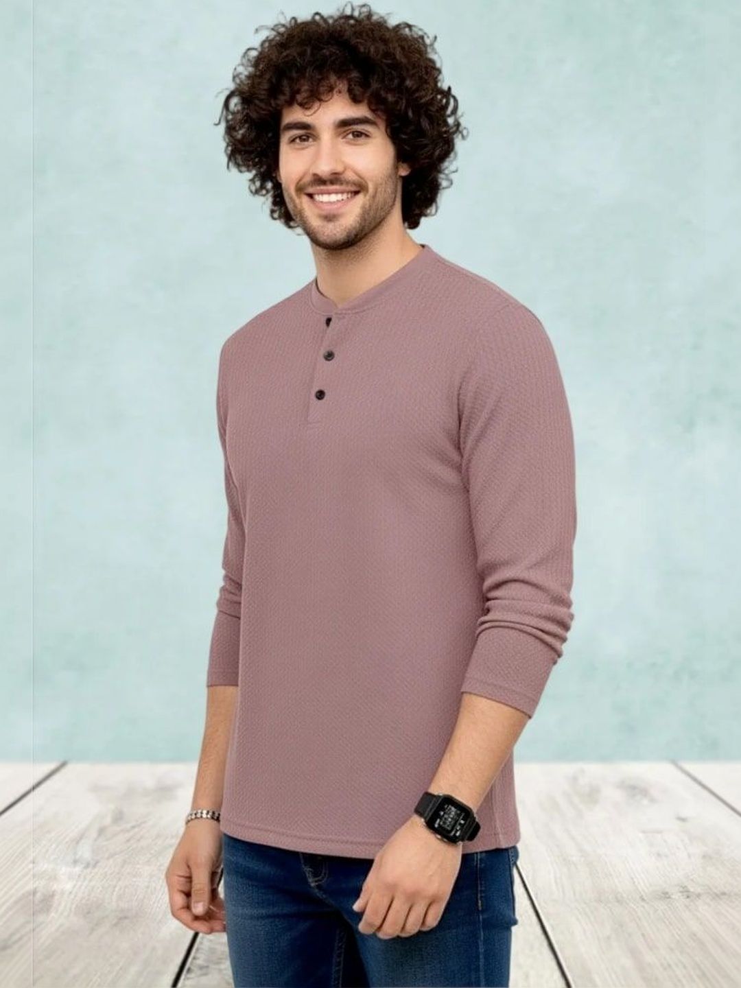 CS】cut off henley neck tee Buy SZN Men Henley Neck T-shirt - Tshirts for Men 38977075 | Myntra