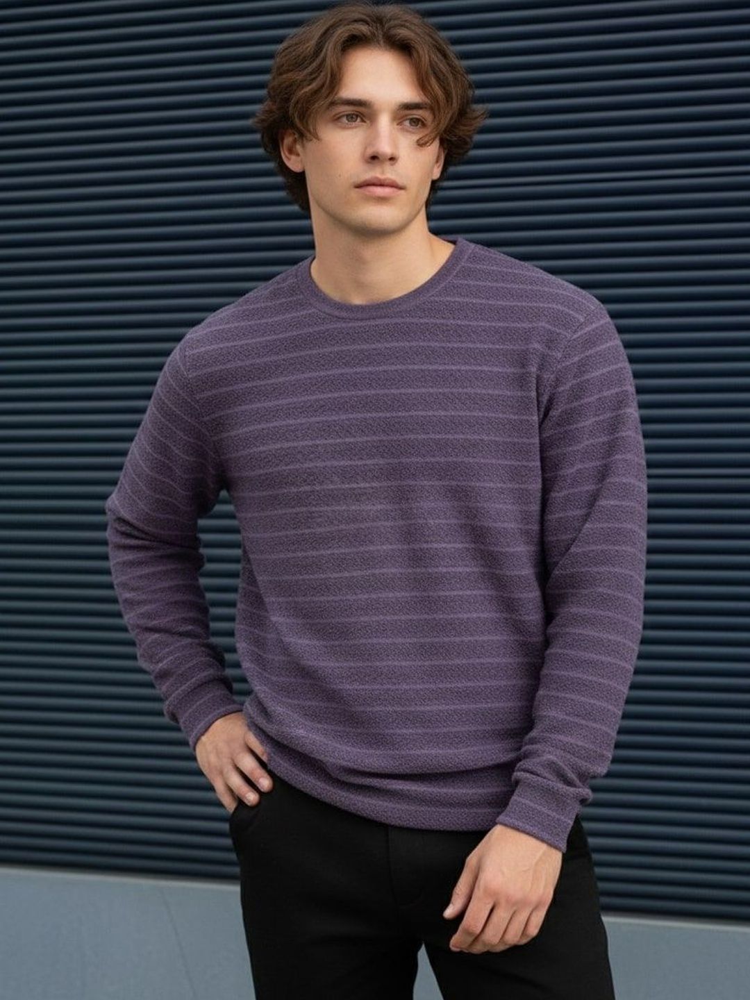 SZN Men Striped T-shirt