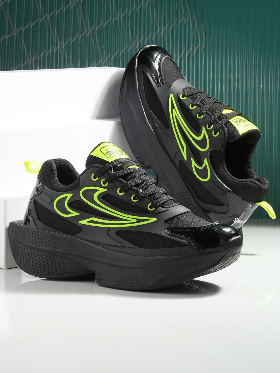 Shoe Island Men Synthetic OG3010 Black Low Ankle Length Sports Airmix Shoes