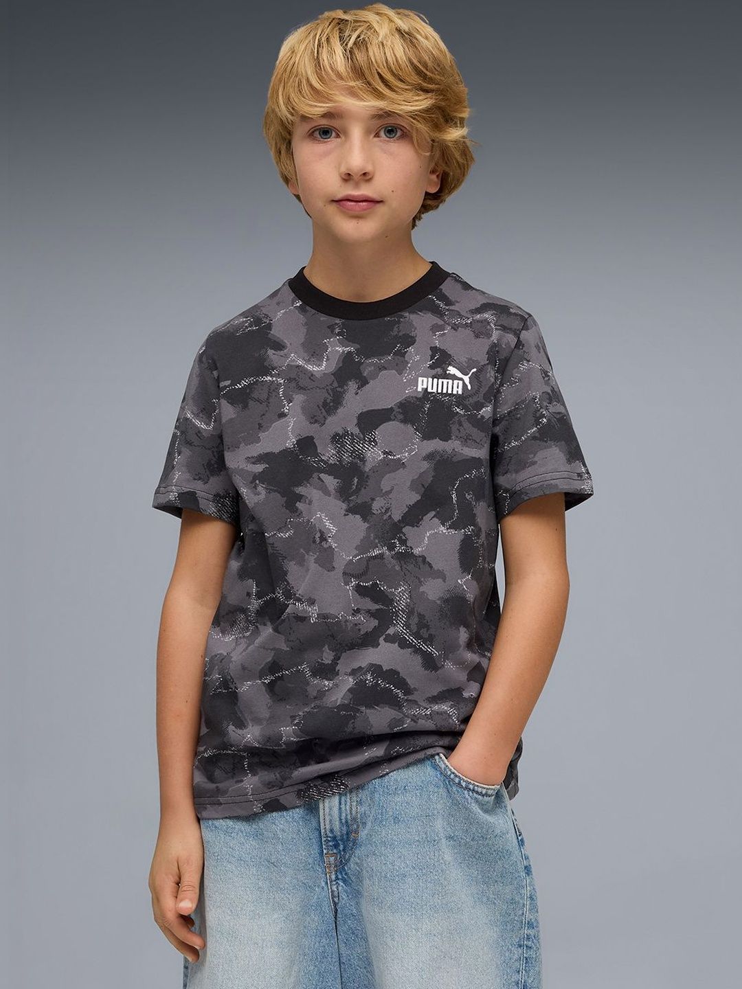 Puma Puma Essentials Youth Camo Printed Tee