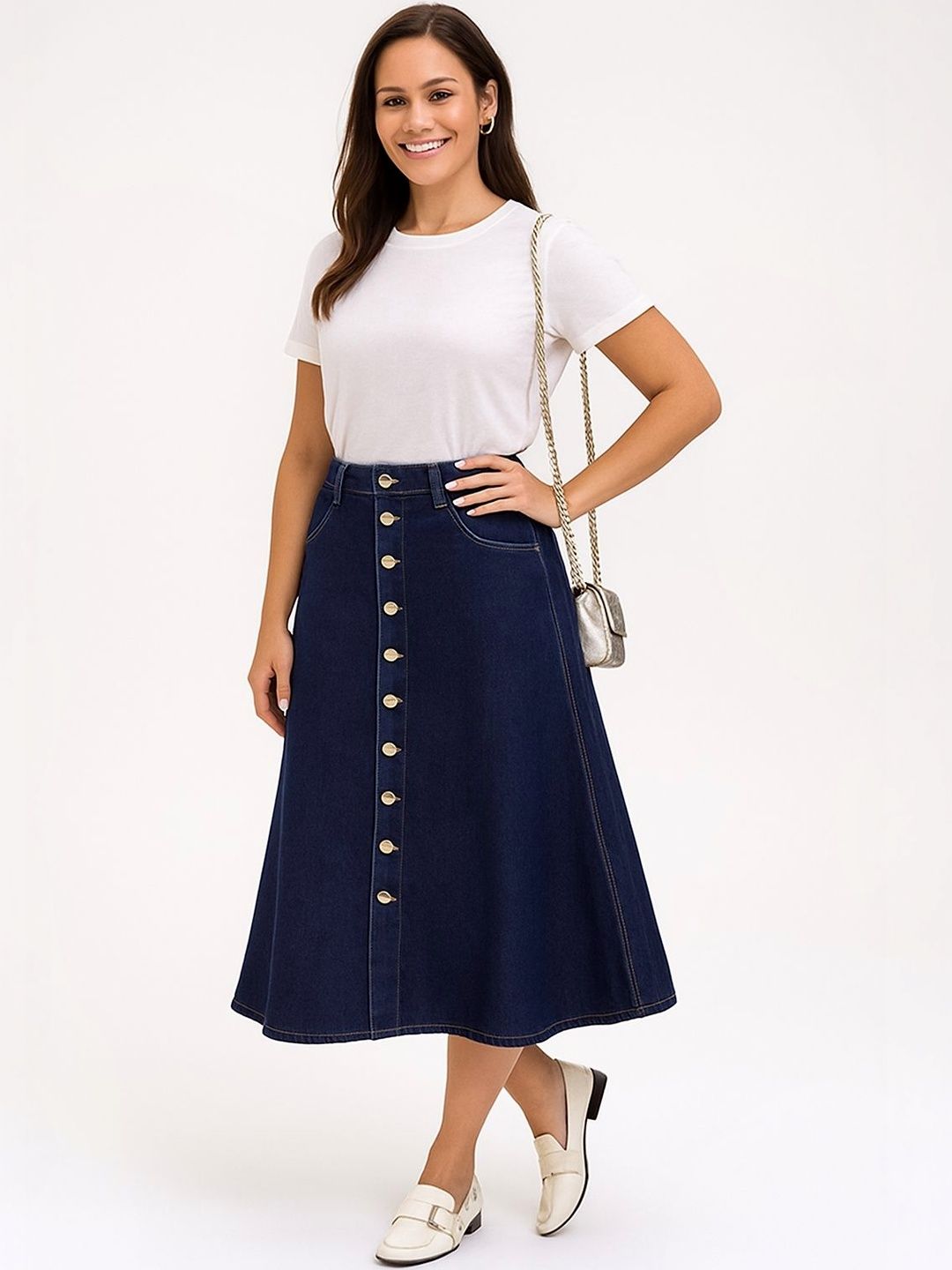 Tripursundari Fashion A-Line Maxi Skirt