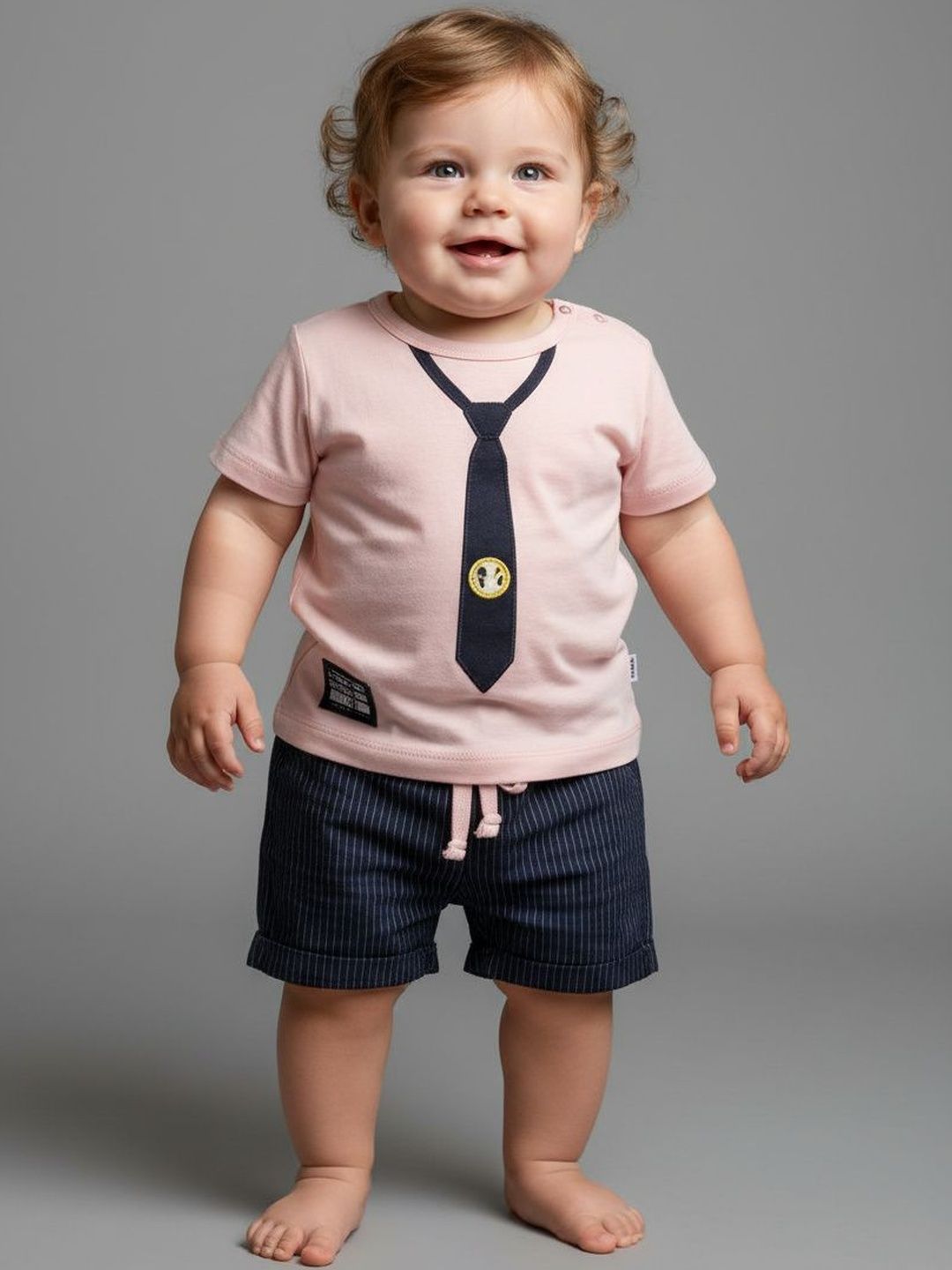 Moms Love Boys Printed T-shirt with Shorts