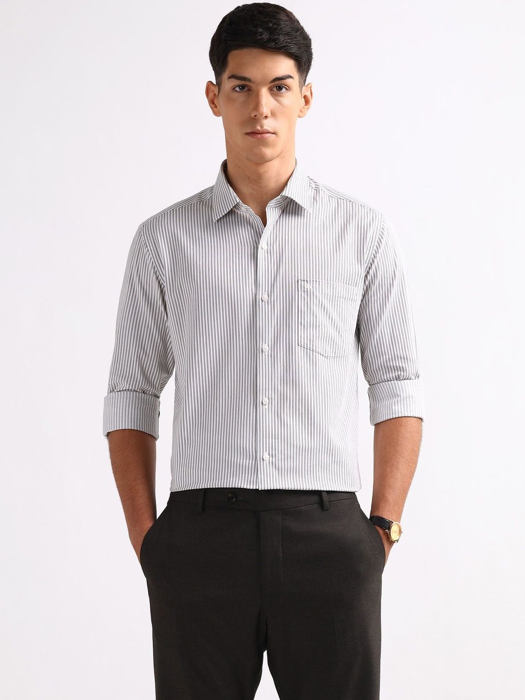 Arrow Arrow Men Slim Fit Striped Formal Shirt