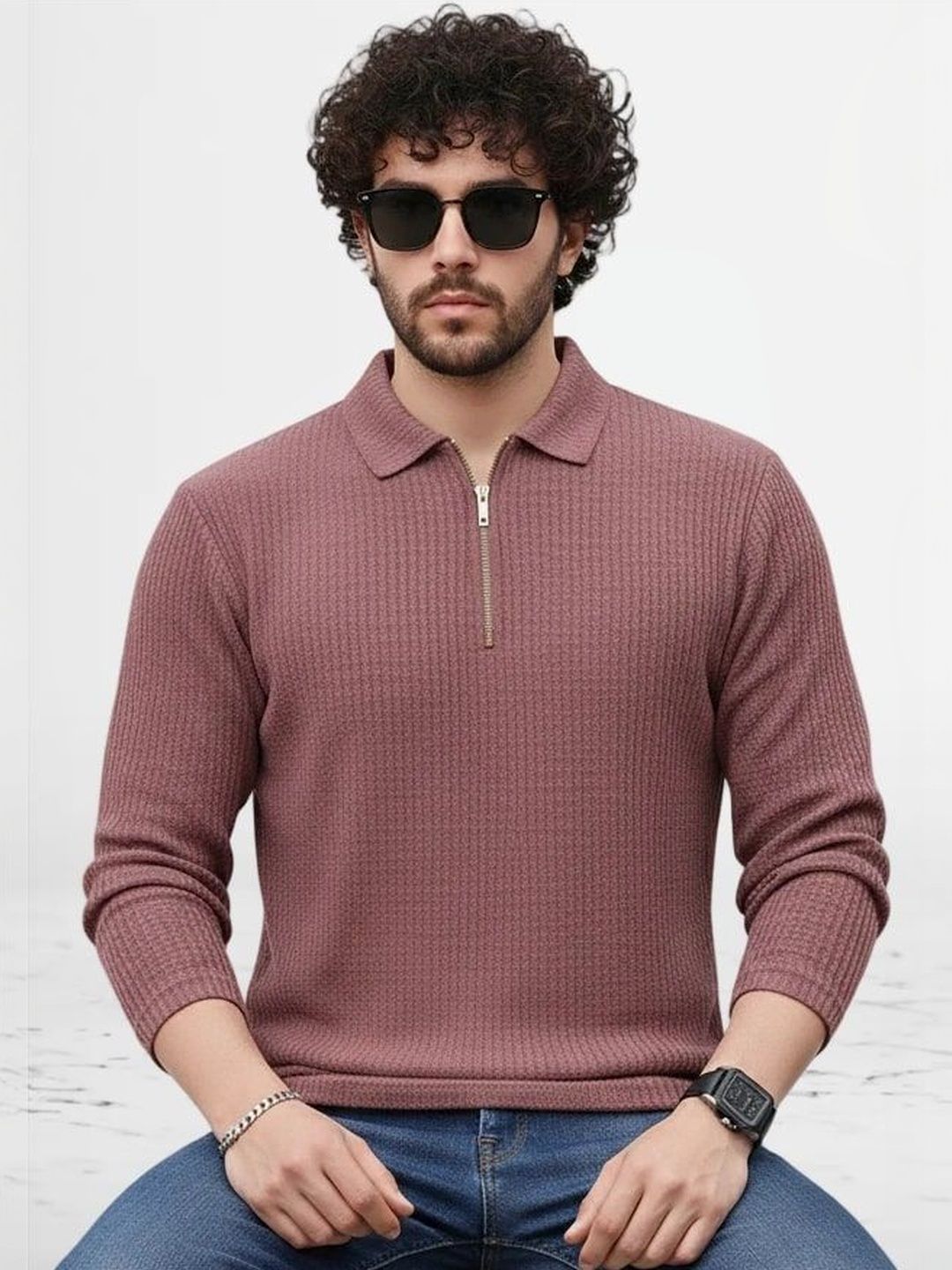 SZN Men Polo Collar T-shirt