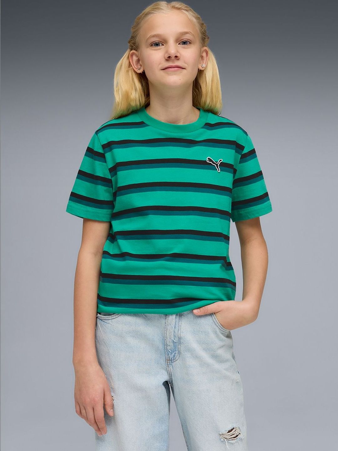 Puma Puma Essentials Youth Striped Tee