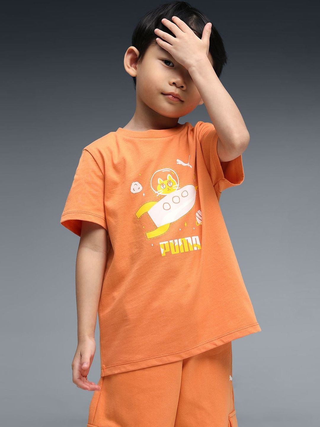 Puma Puma CATSTRAUNAUTS Kids' Graphic Printed Tee