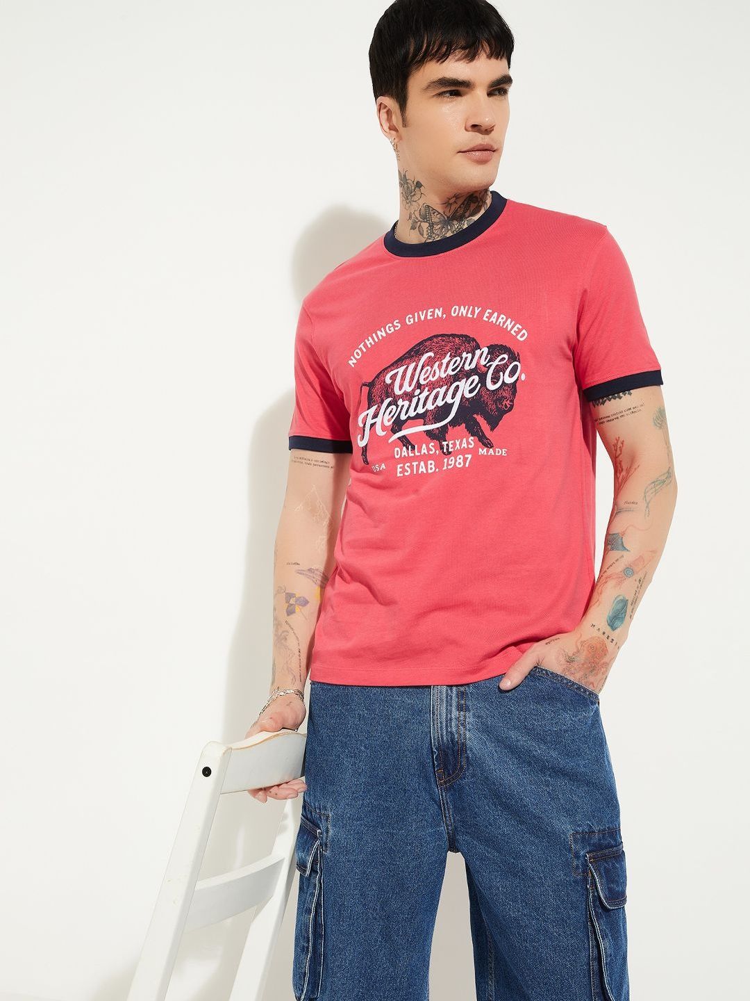max Men Printed T-shirt