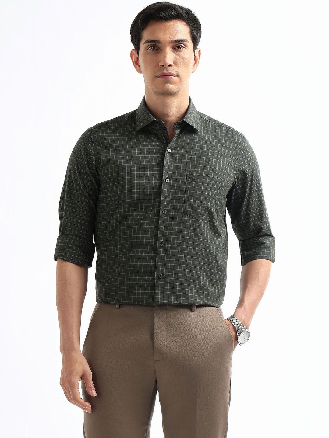 Arrow Men Slim Fit Checked Casual Shirt