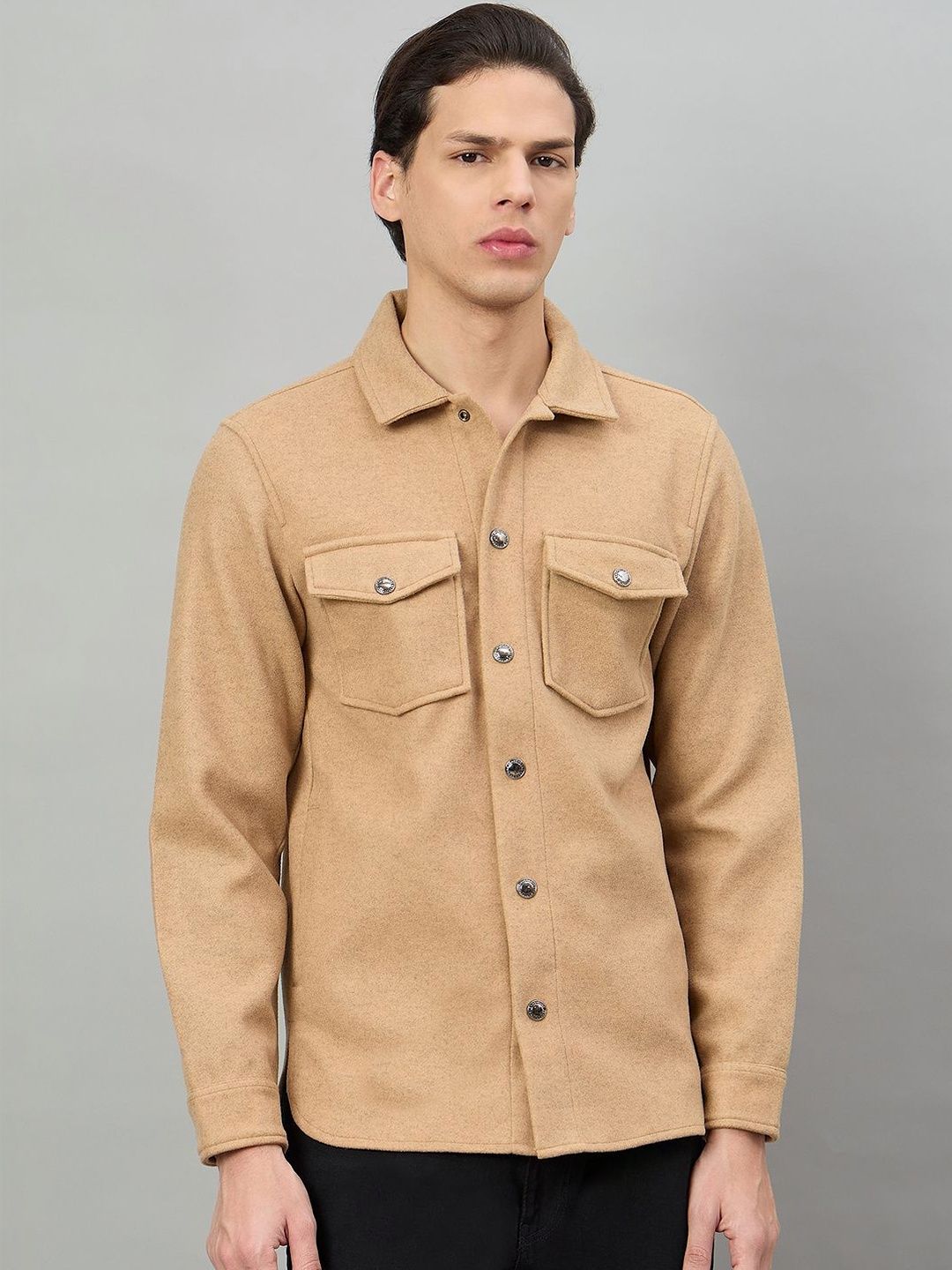 Duke Men Woollen Open Front Jacket