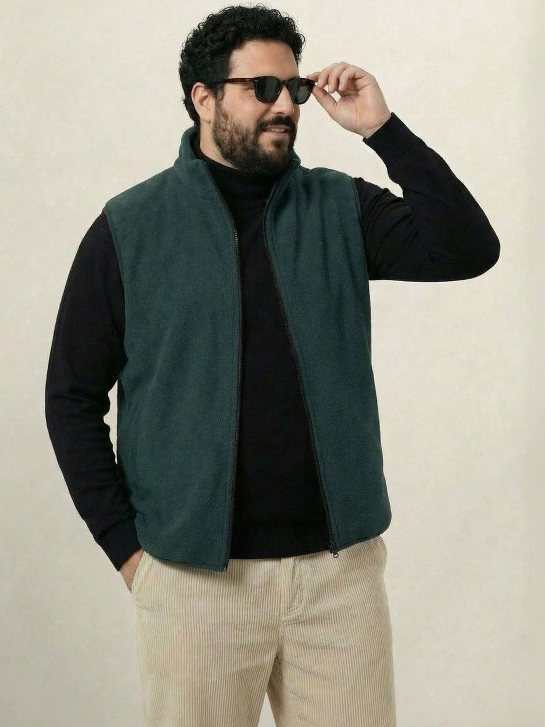 UNSTD Plus Size Sleeveless Fleece Gilet