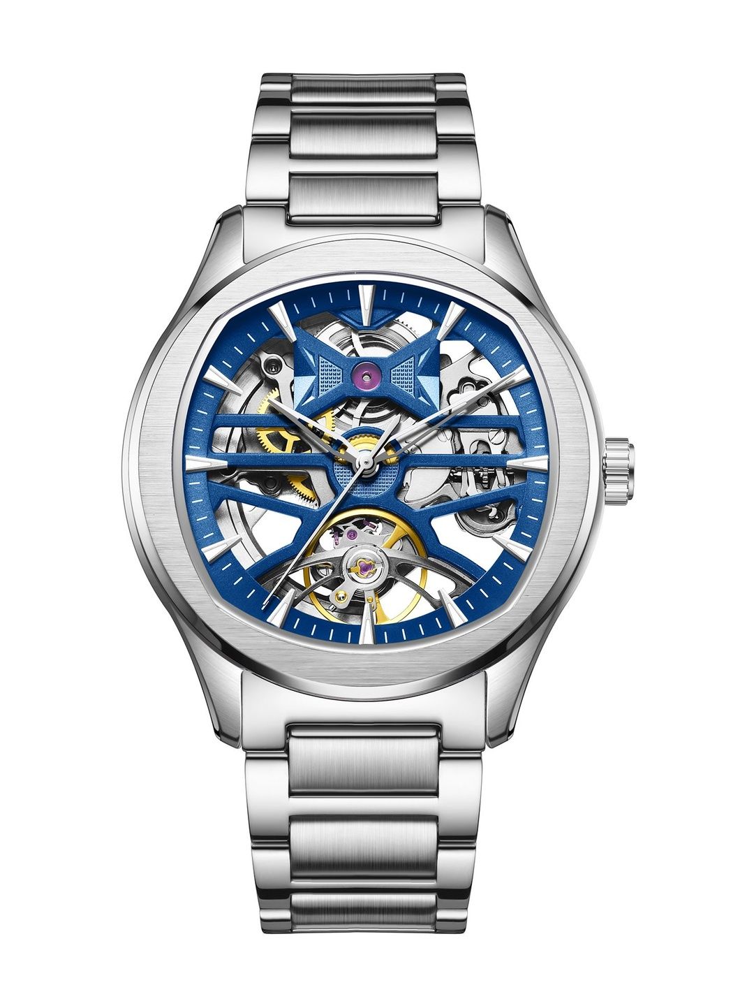 Buy ALIX Men Skeleton Dial & Stainless Steel Straps Analogue