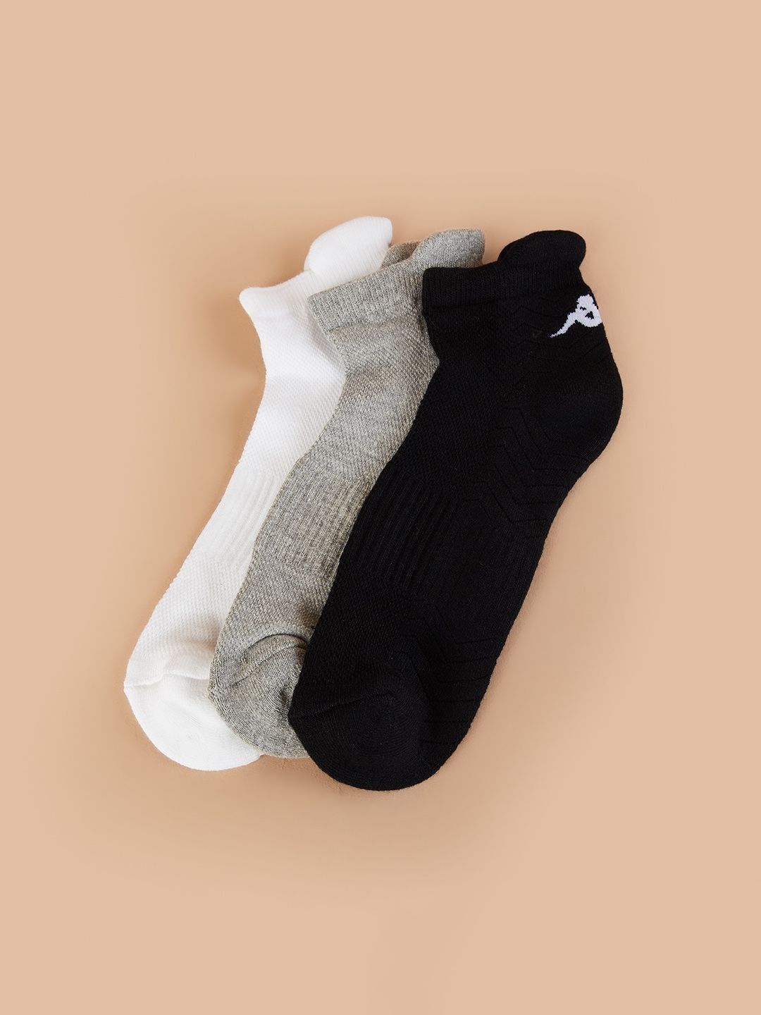 Kappa Men Pack Of 3 Cotton Ankle-Length Socks