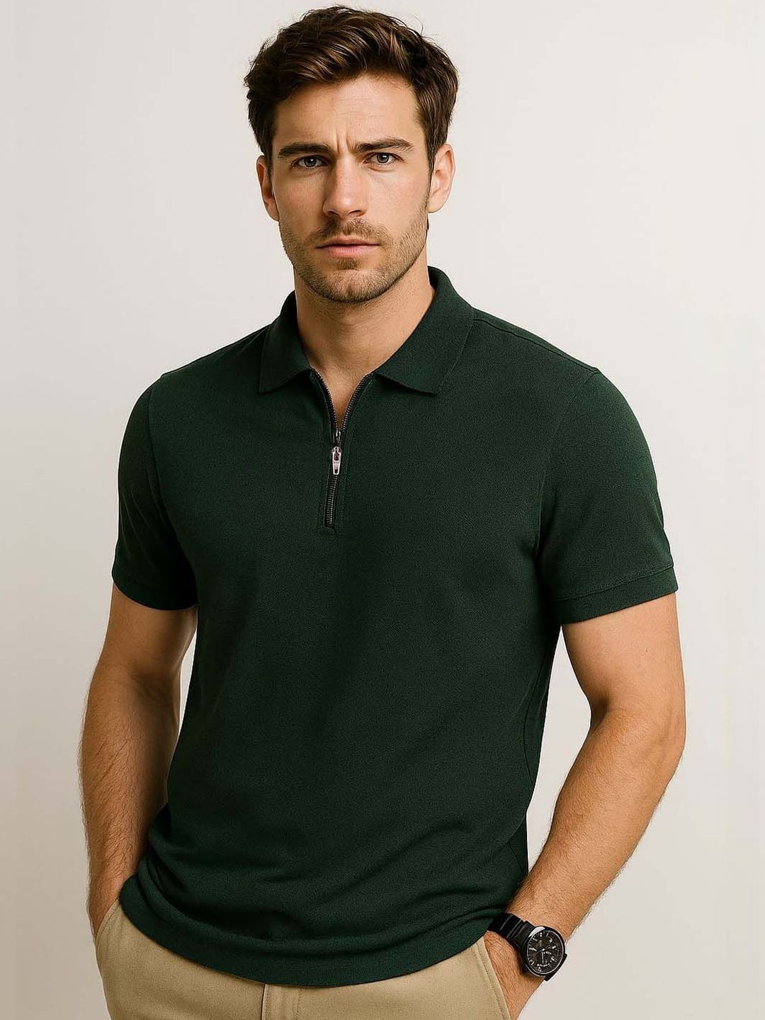 RuledBySun Men Polo Collar Dri-FIT T-shirt