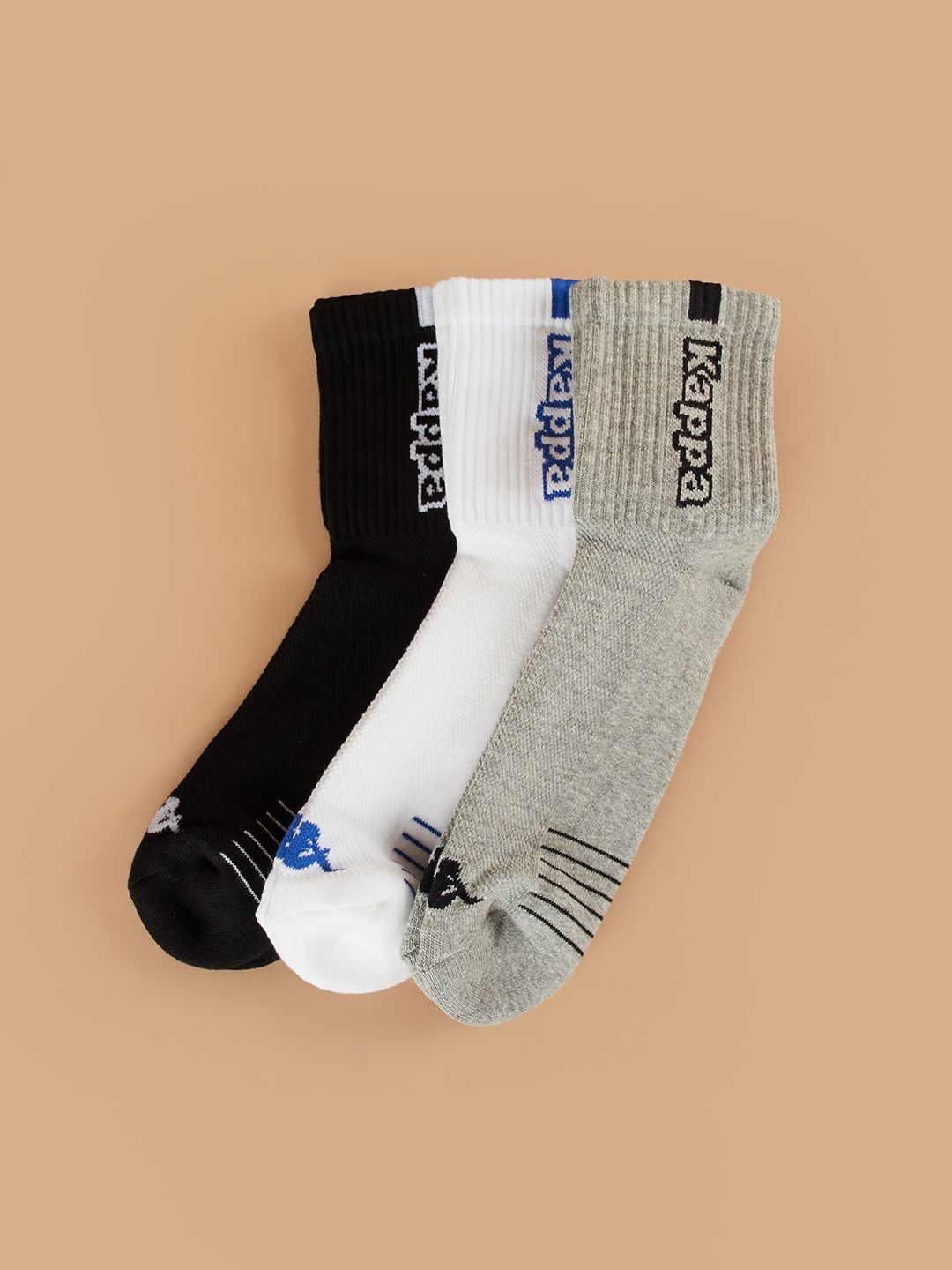 Kappa Men Pack Of 3 Cotton Ankle Length Socks