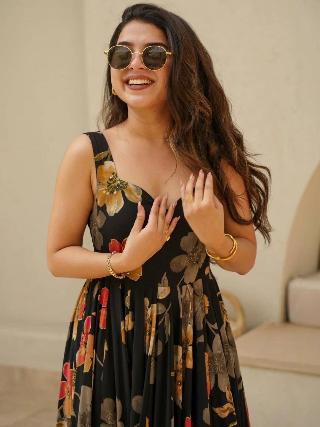 Buy CORSICA Floral Print Linen Fit & Flare Maxi Dress - Dresses for Women  39007338 | Myntra