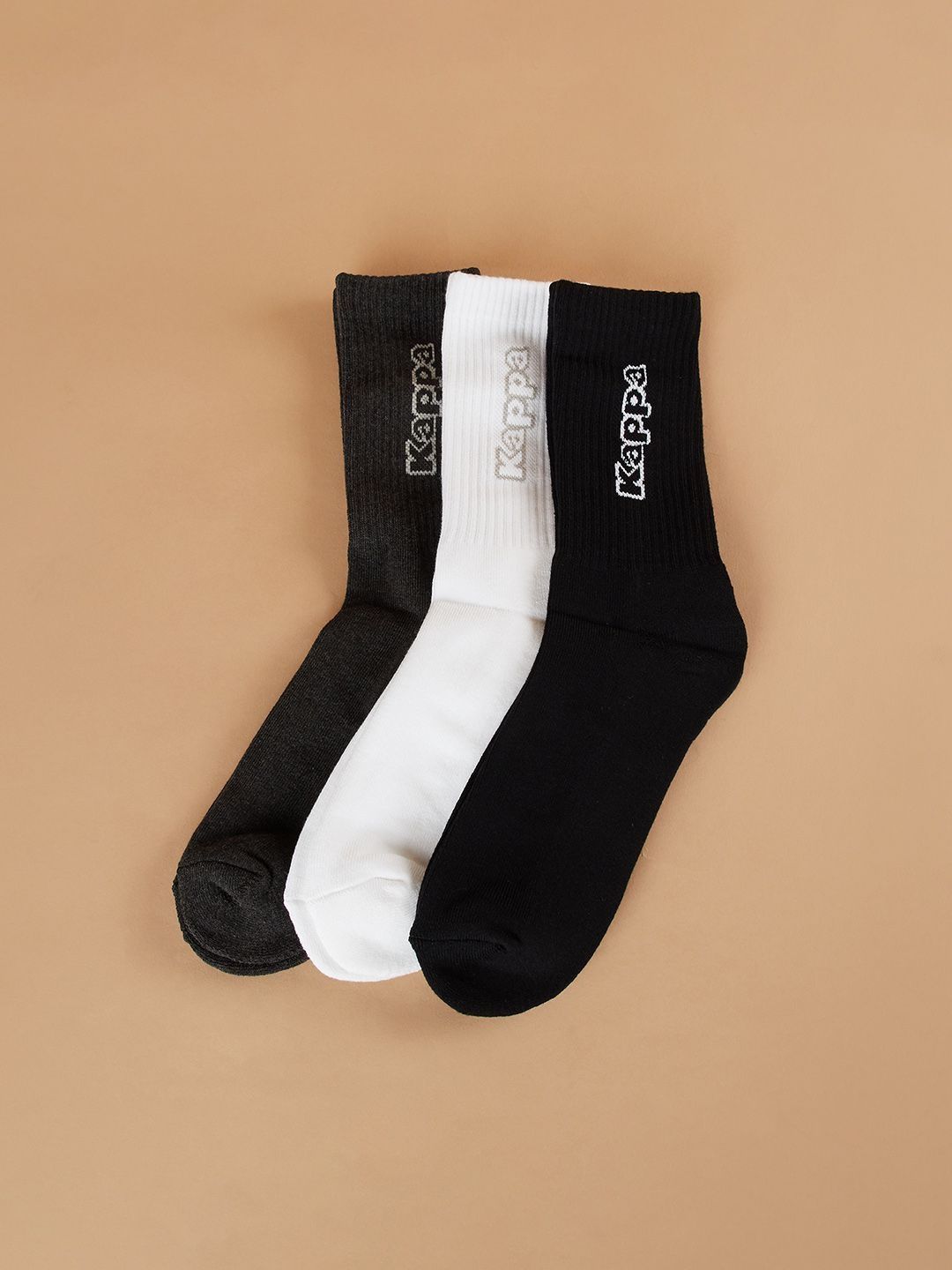 Kappa Men Pack Of 3 Cotton Calf Length Socks