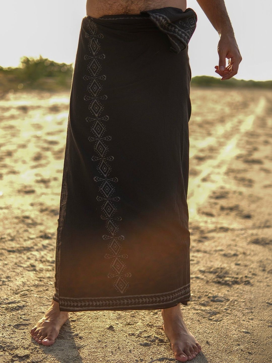 CRYSTAL HEAL Men Solid Cotton Dhoti