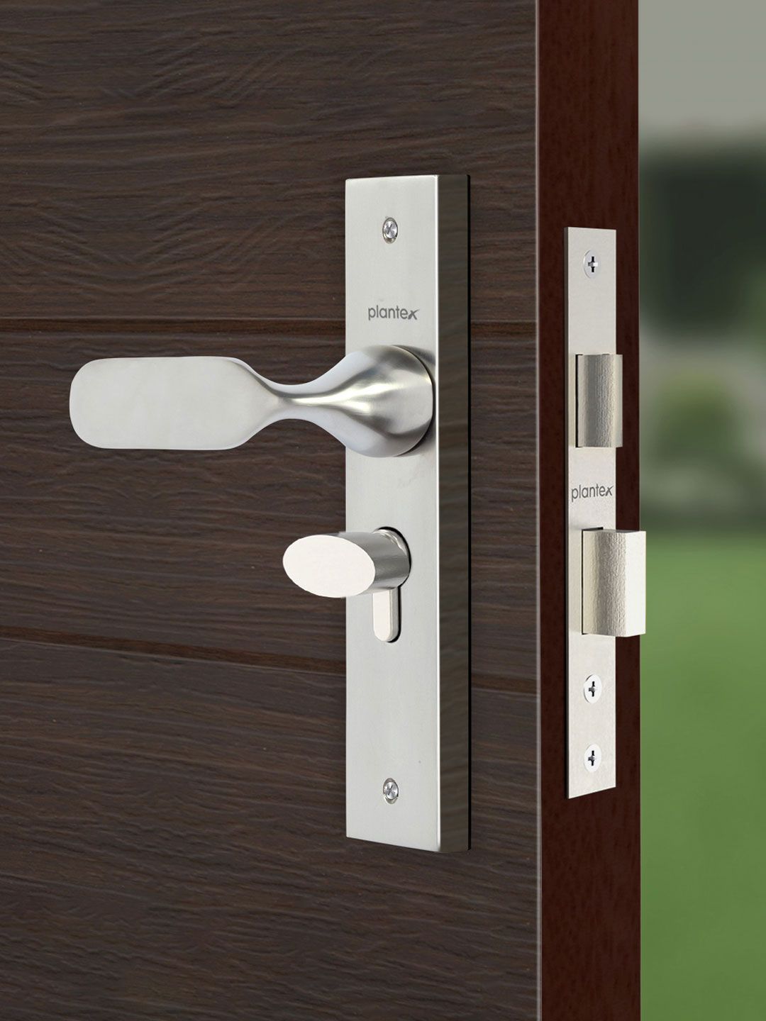 Buy Plantex Silver Mort Heavy-Duty Door Lock - Door Lock for