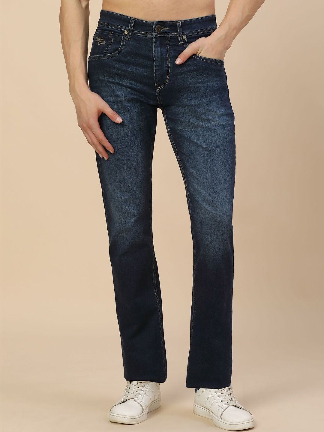 Cantabil Men Comfort Regular Fit Mid-Rise Stretchable Jeans